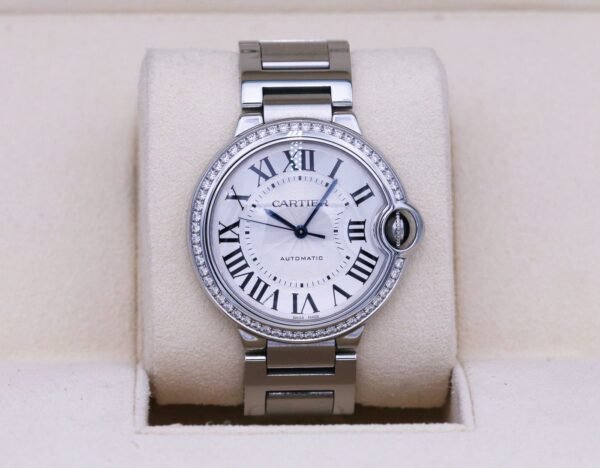 Cartier Ballon Bleu W4BB0017 Stainless Automatic 36MM Diamond Bezel – Complete set