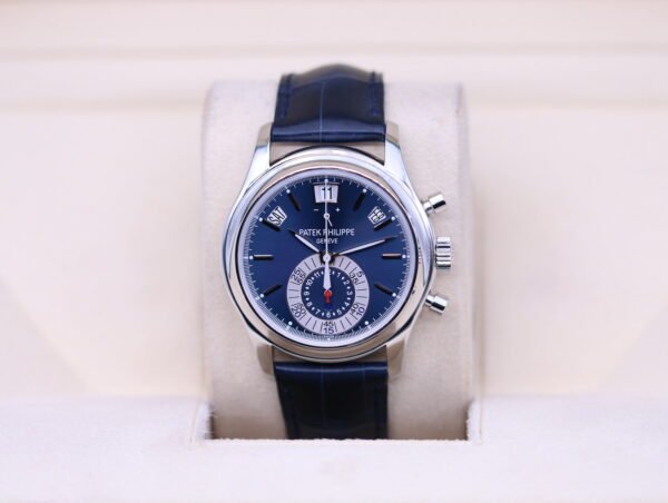 Patek Philippe Annual Calendar Chronograph Platinum Blue Dial 5960P