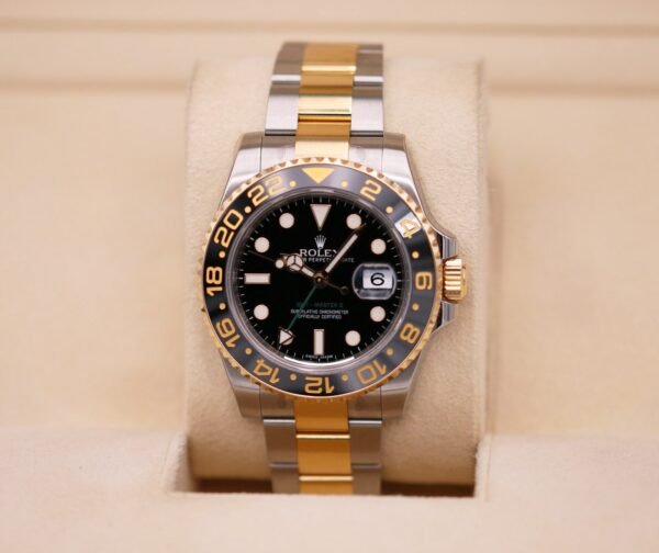 Rolex GMT-Master II Two-Tone Black Dial 116713LN 2011 – Box & Papers – NOS
