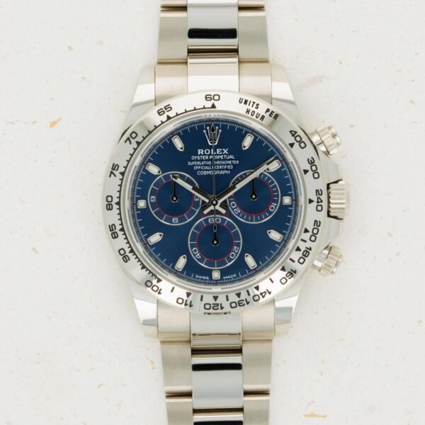 Rolex Daytona 116509 Blue Dial White Gold Box & Papers